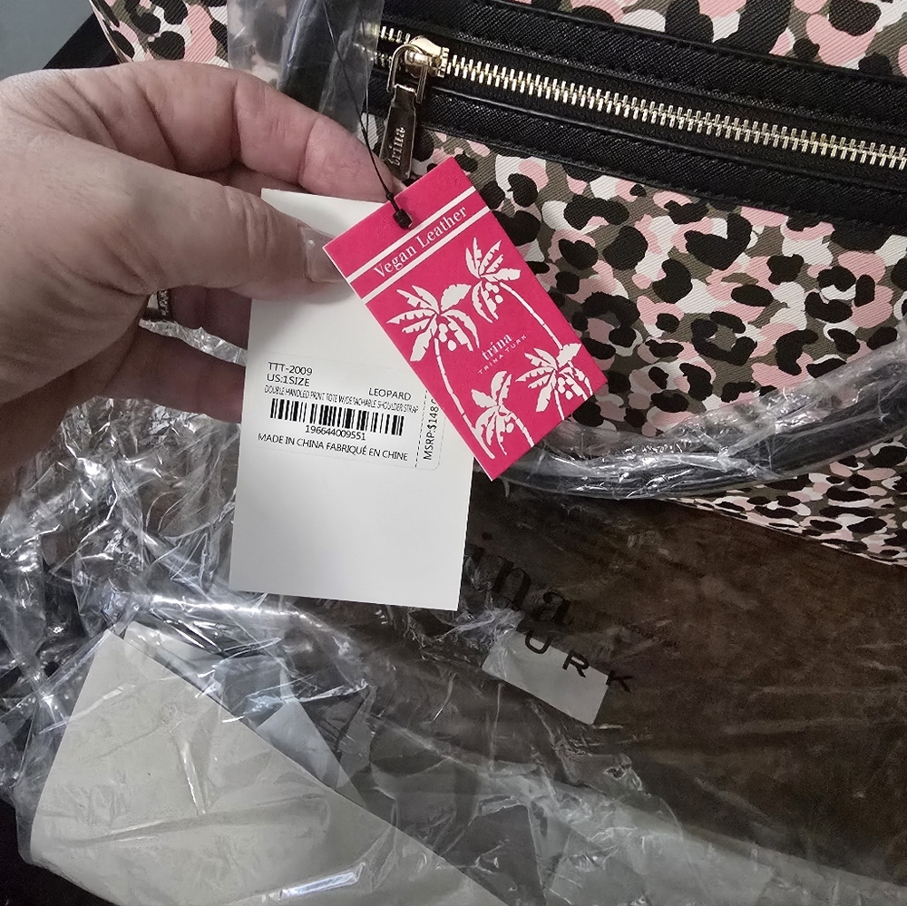 Trina Turk Women's Tote Adjustable Strap New with tags 13”‎ H x 18” L - Picture 3 of 7